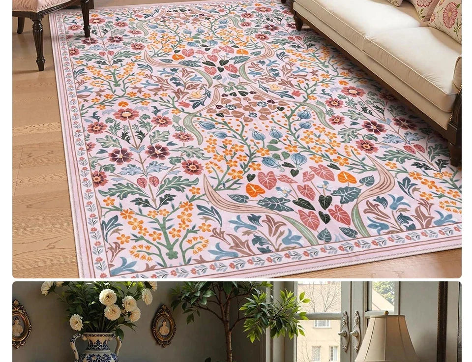 Tapis Floral Coloré et Doux – Référence : 532489