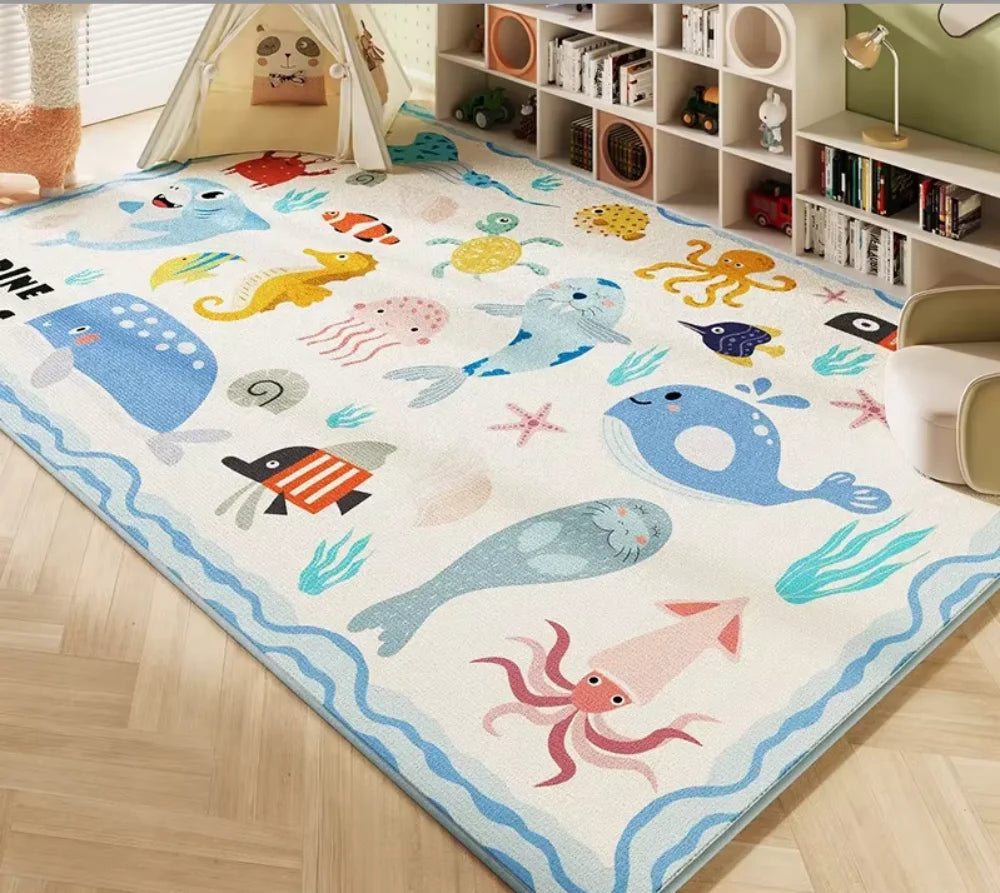 Tapis pour Enfant Illustré avec carte du monde – Référence : 478921