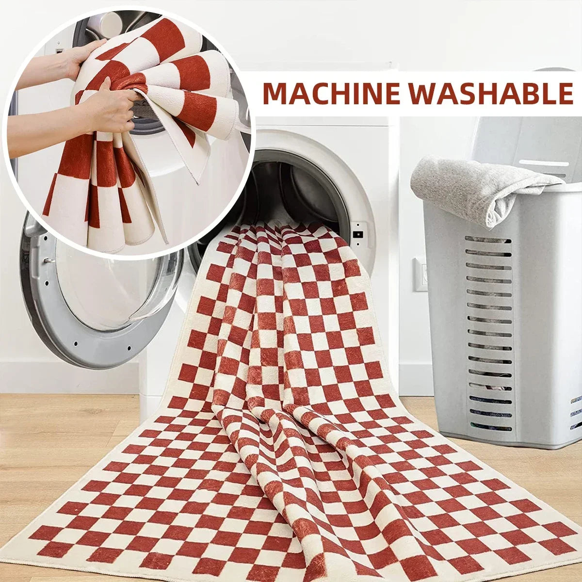 Tapis Floral Doux et Lavable en Machine – Référence : 738495