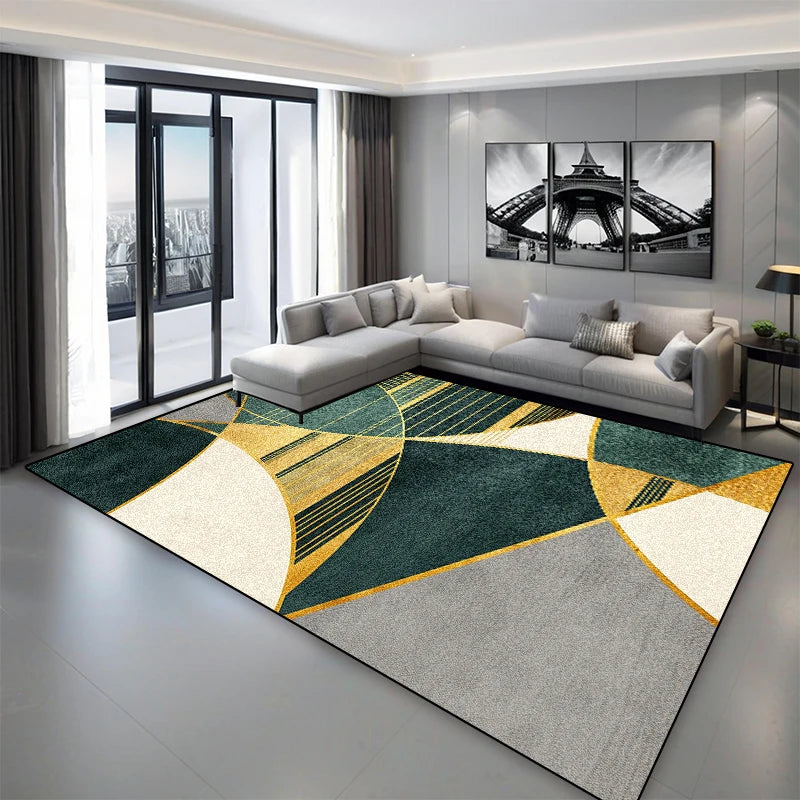 Tapis Géométrique Moderne et Antidérapant – Référence : 237845
