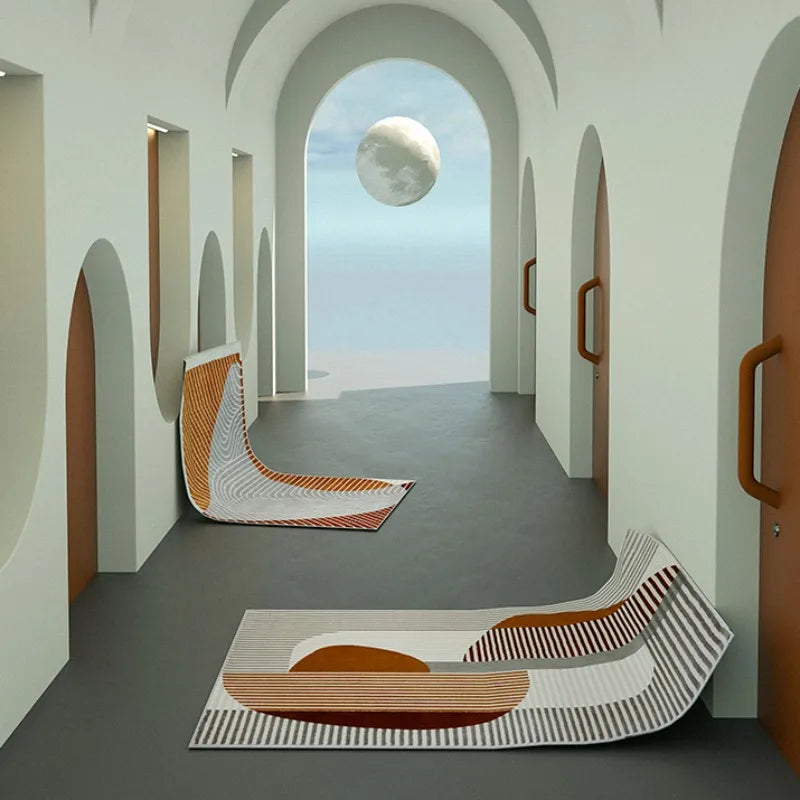 Tapis Géométrique Doux et Moderne pour Intérieur – Référence : 685432